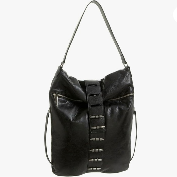 Botkier “Flint” Leather Hobo Black with Dust Bag
